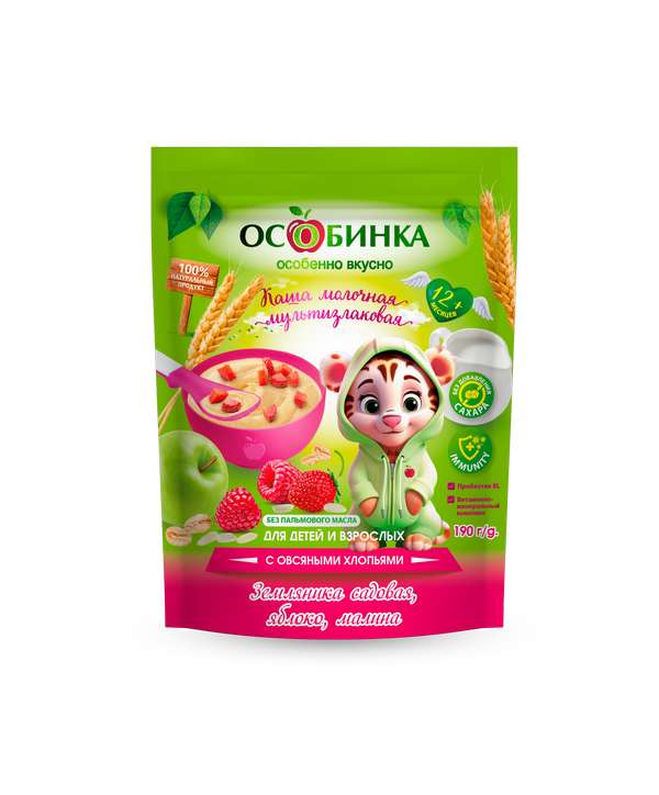 Упаковка Каша из злаков детская - аренда торгового знака Особинка